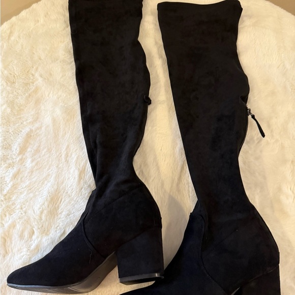 🖤 Chic Black Suede Over-the-Knee Boots - EU 38 
/US 7.5/8🖤 - Picture 7 of 14